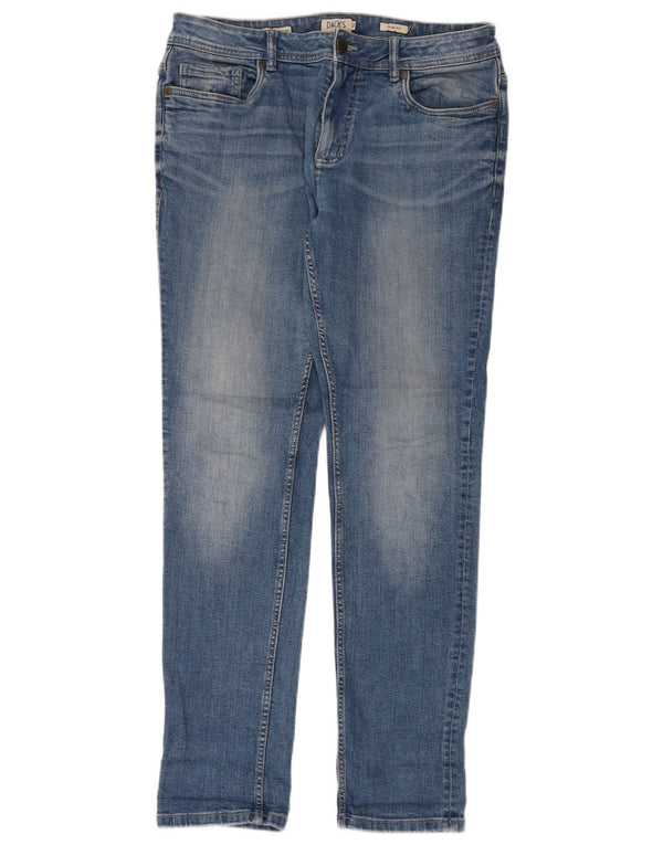 Dacks Herre Slim Jeans IT 50 Large W34 L32 Blå Bomuld