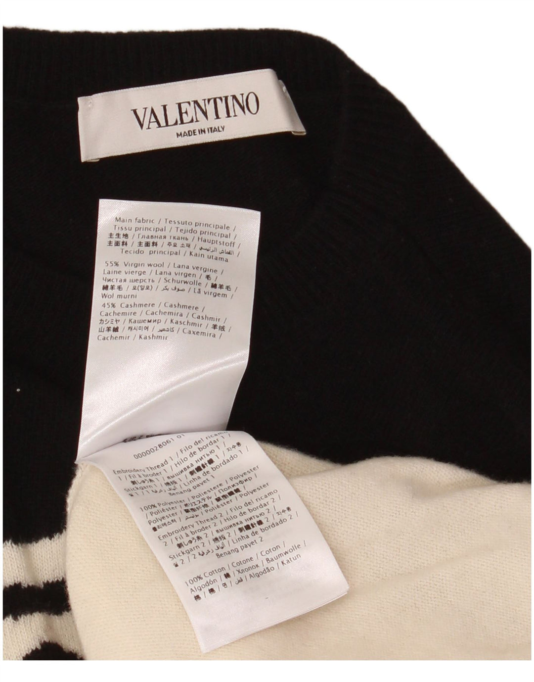 Valentino Dame Jumper Sweater UK 12 Medium Off White Classic