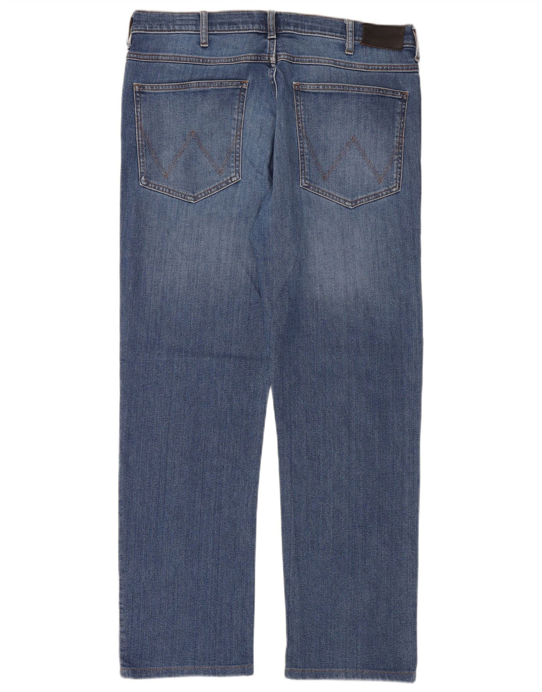 Wrangler Herre Arizona Straight Jeans W36 L30 Blå Bomuld