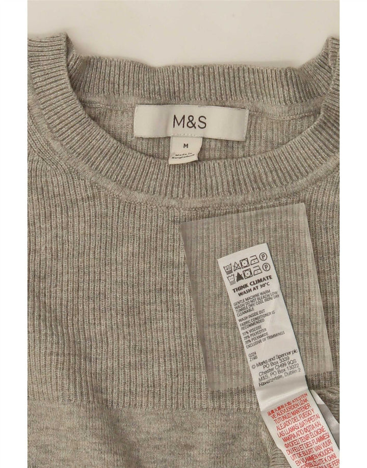 Marks & Spencer Dametop Langærmet UK 12 Medium Grey Viscose