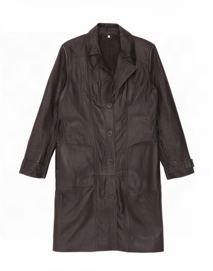Vintage læderfrakke til kvinder IT 46 Large Black
