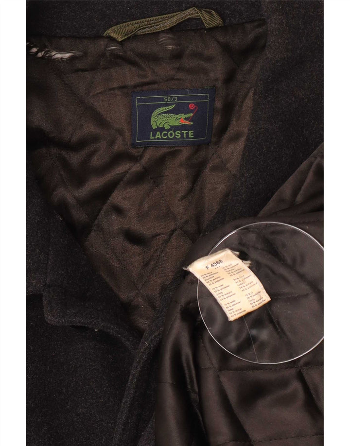 Lacoste Herre Overfrakke IT 50 Stor Sort Uld