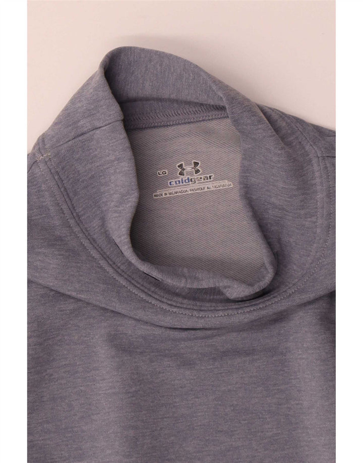 Under Armour Herre Cold Gear Top Langærmet Stor Blå Nylon