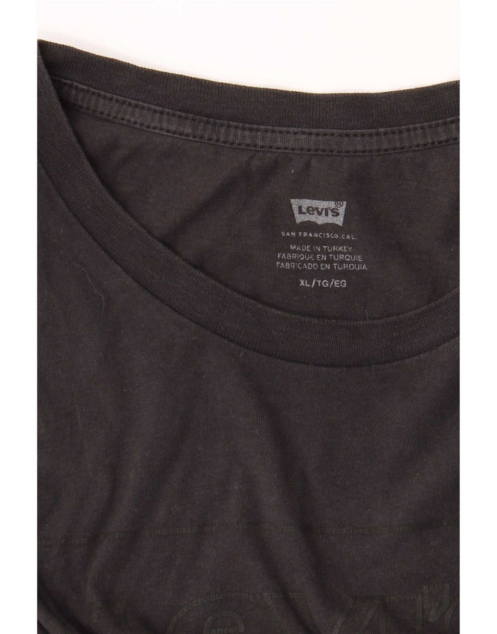 Levi's Herre grafisk T-shirt Top XL Sort
