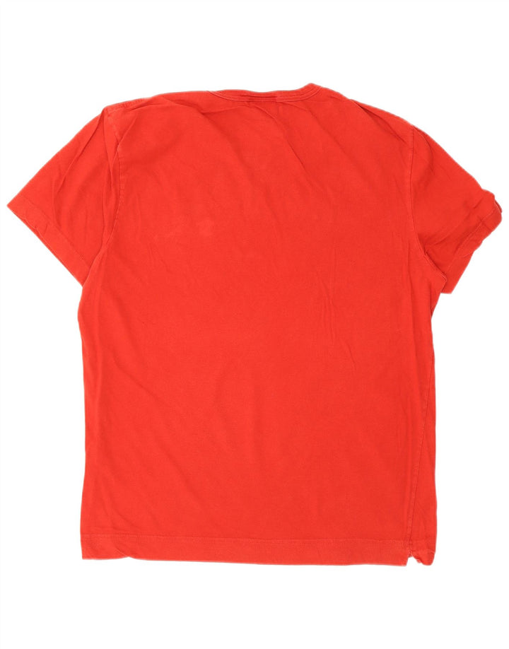 Lacoste Herre T-Shirt Top Størrelse 4 Medium Rød Bomuld