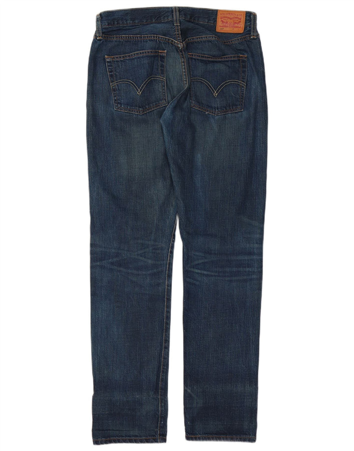 LEVI'S Dame 501 Straight Jeans W27 L32 Blå Bomuld