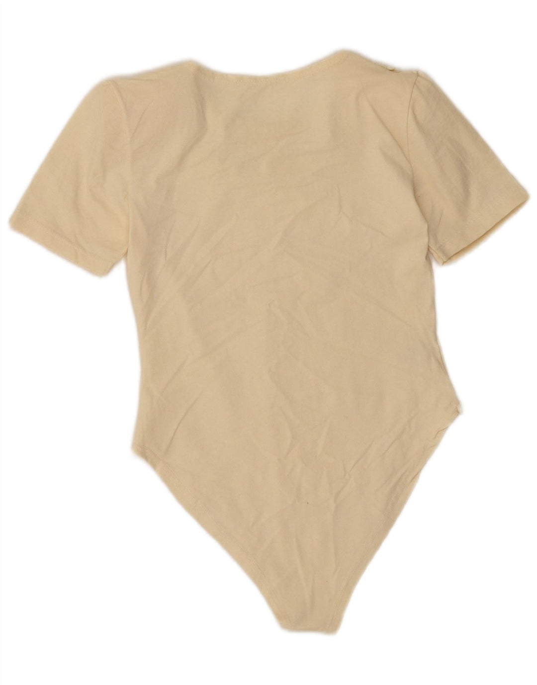 Vintage Dame Bodysuit UK 10 Small Beige Bomuld