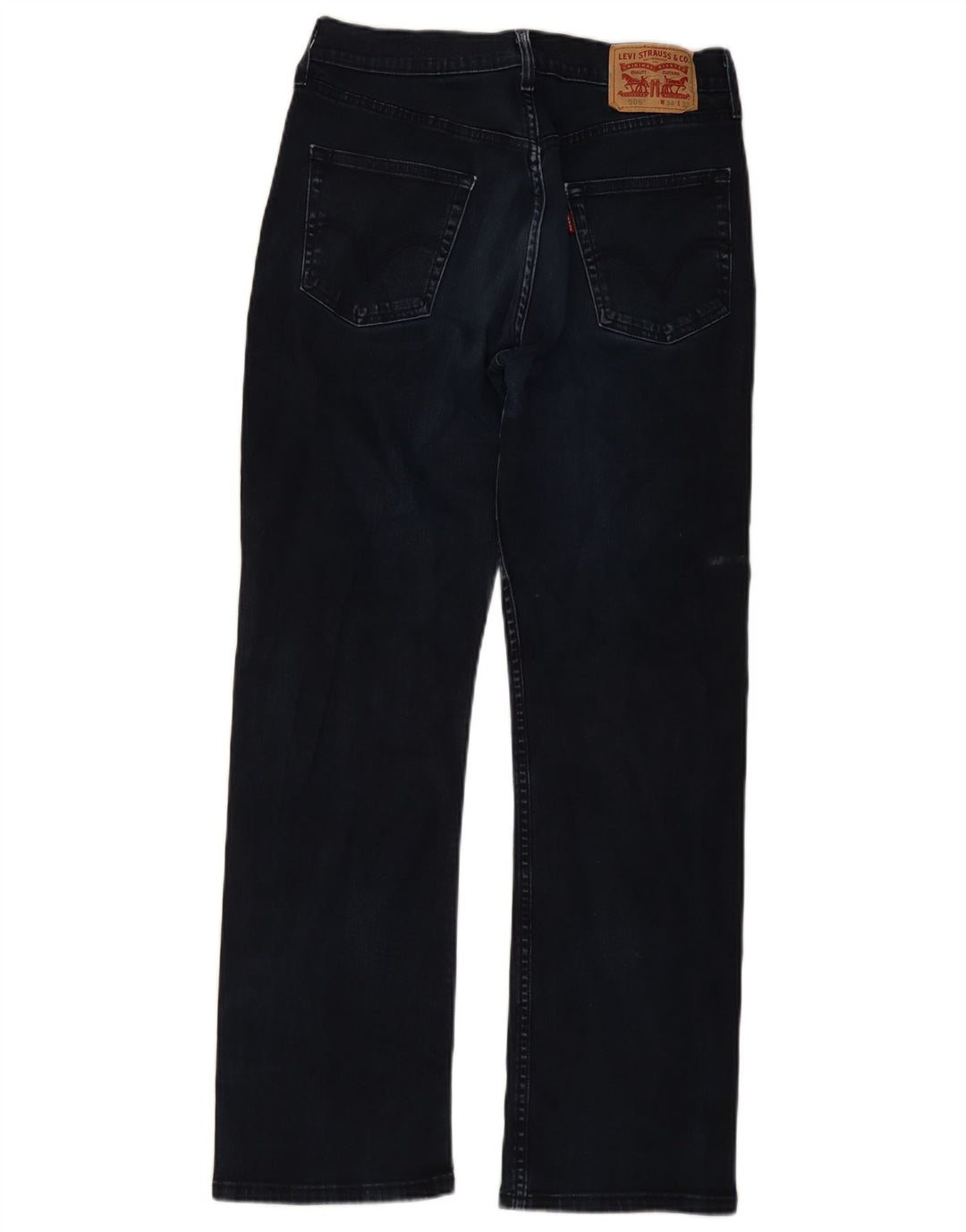 Levi's Herre 506 Straight Jeans W34 L32 Marineblå Bomuld