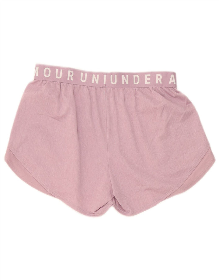 Under Armour Graphic Sports Shorts til kvinder UK 10 Small Pink Polyester