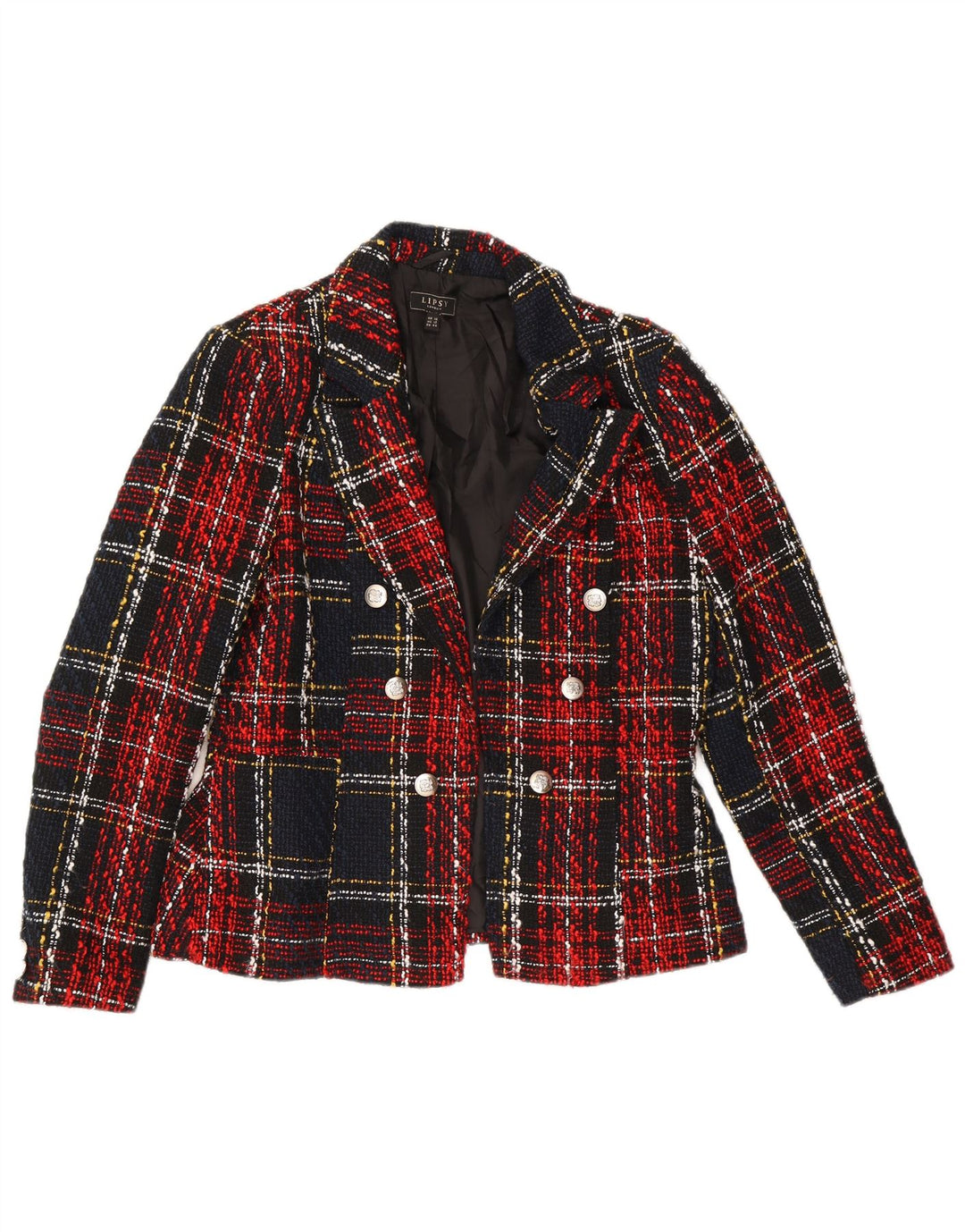 Lipsy Dame Blazer Jacket UK 16 Stor rødternet polyester