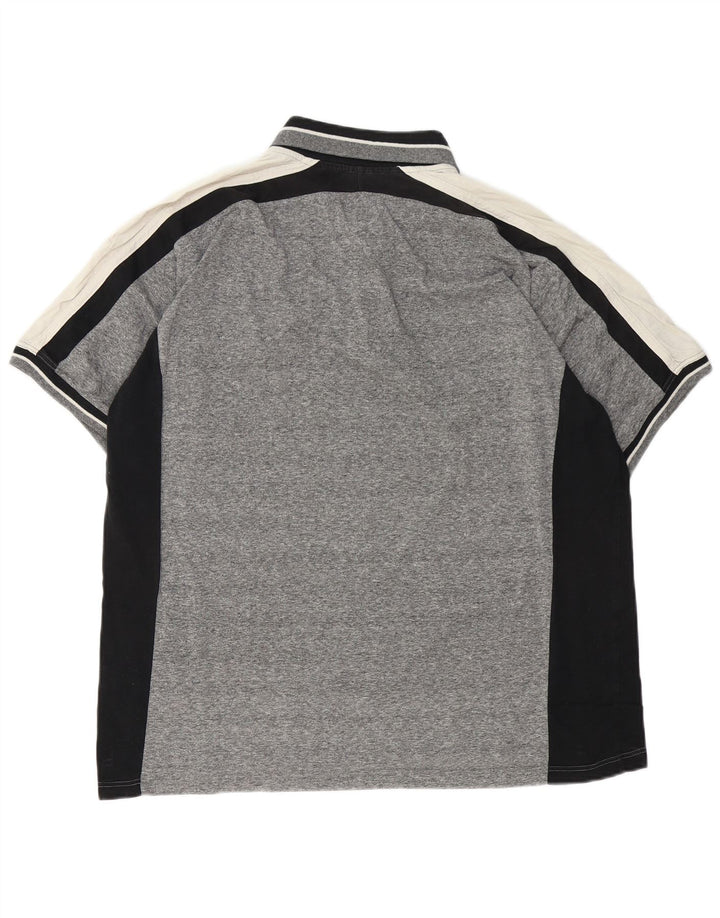 PUMA Poloshirt til mænd XL Grå Colourblock Bomuld