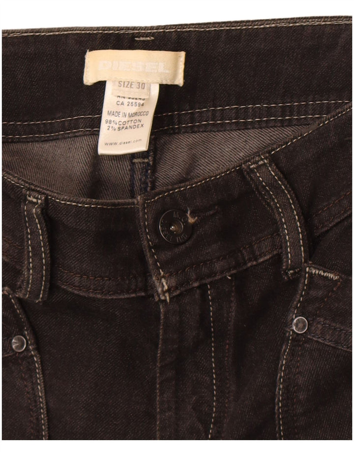 Diesel Dame Bermuda Denim Shorts W30 Medium Brun Bomuld