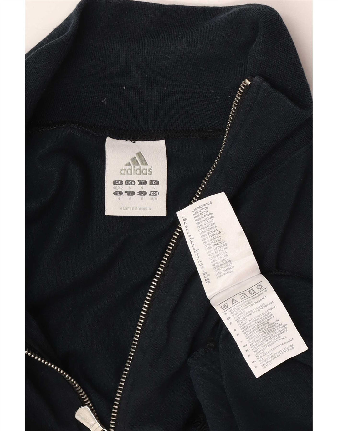 Adidas Træningsdragt til mænd Topjakke UK 40/42 Mellem marineblå bomuld