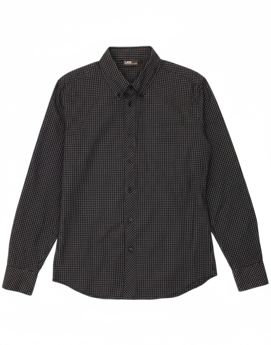 LEE Mens Shirt Large Black Check Cotton