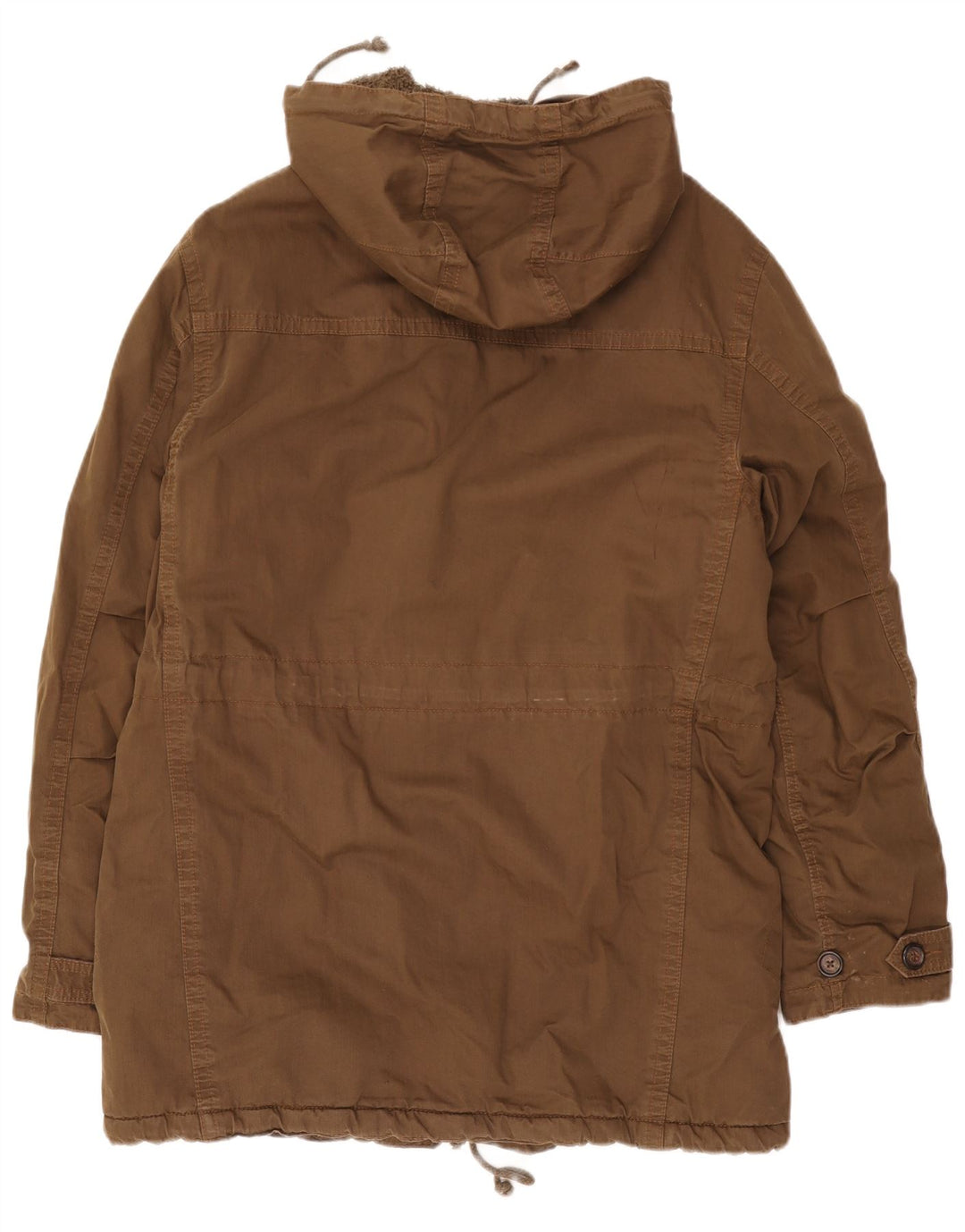 Tommy Hilfiger Herre Hooded Parka Jacket UK 38 Medium Brown Bomuld