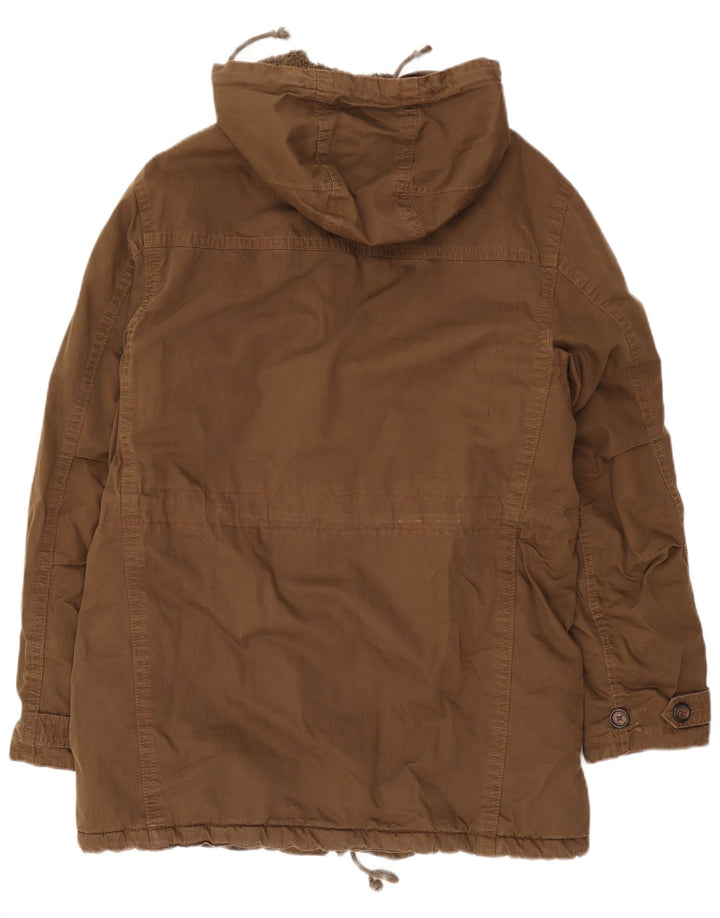 Tommy Hilfiger Herre Hooded Parka Jacket UK 38 Medium Brown Bomuld