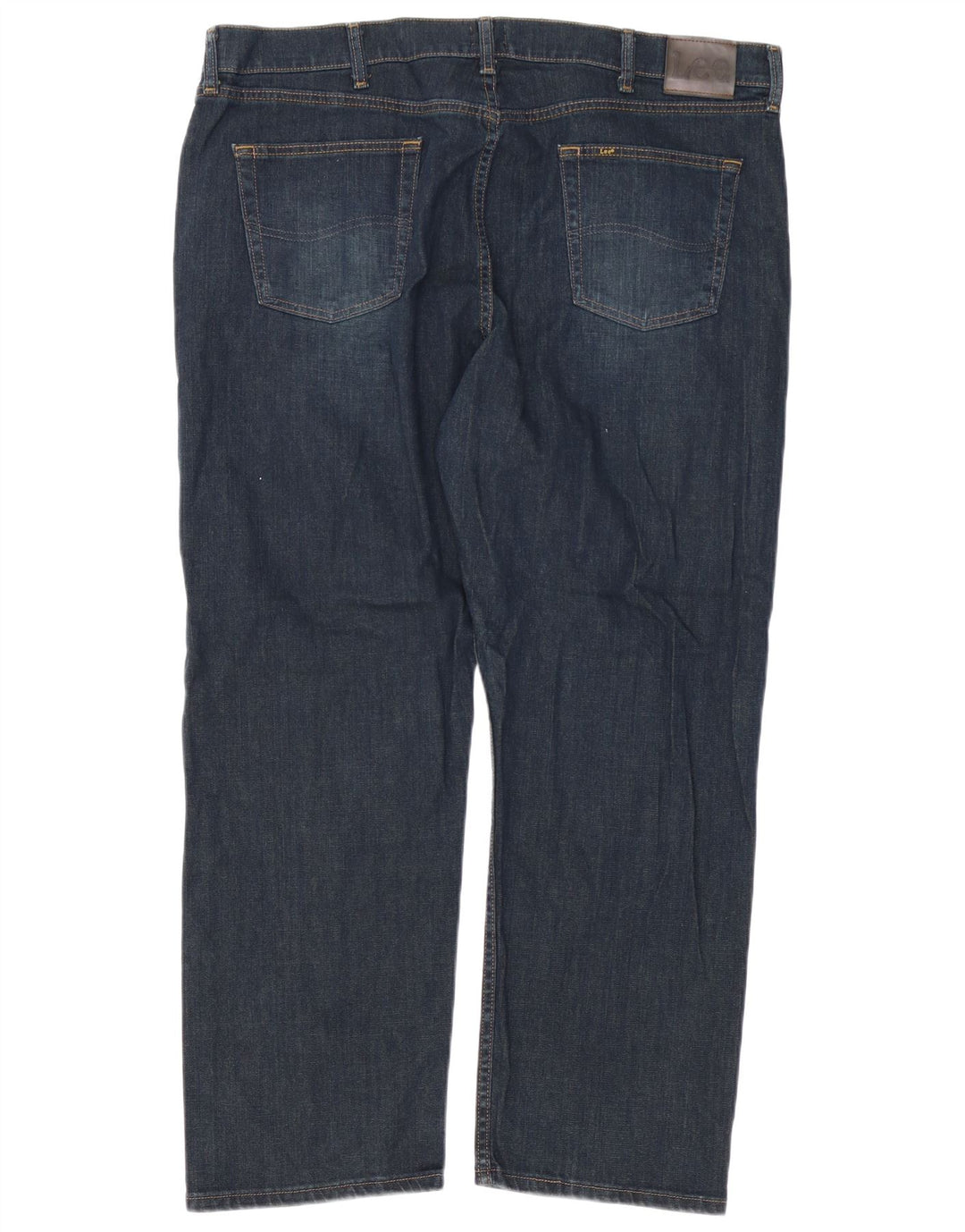 Lee Herre Regular Fit Straight Jeans W42 L29 Marineblå Bomuld
