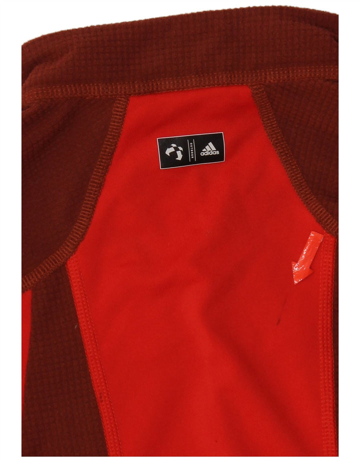 Adidas træningsdragt topjakke til kvinder UK 12 Medium Brown Colourblock Polyester