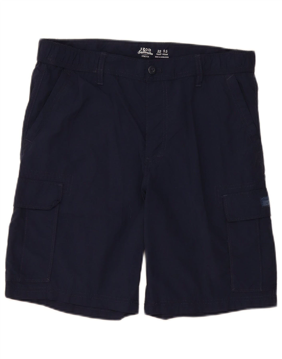 IZOD Herre Salt Water Cargo Shorts W32 Medium Navy Blue Polyamid