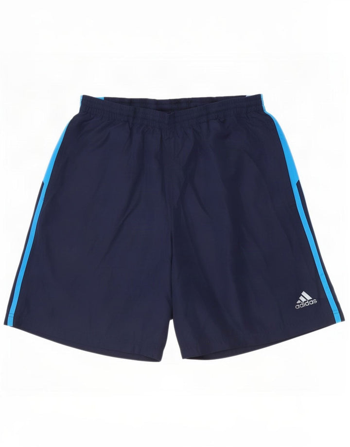 Adidas Herre Sportshorts Large Navy Blue Colourblock Polyester