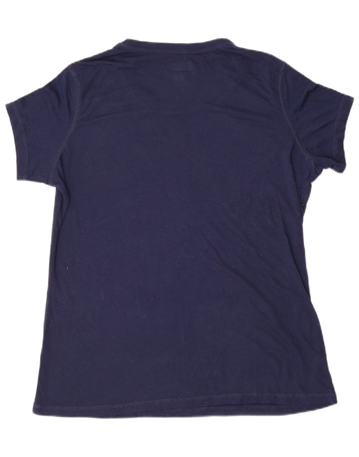 NFL Dame Dallas Cowboys Grafisk T-Shirt Top UK 18 XL Navy Blue Polyester