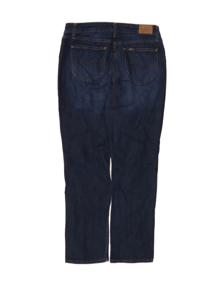 LEE Womens Mid Rise Straight Jeans US 12 Large W32 L30 Navy Blue Vintage Lee and Second-Hand Lee from Messina Hembry 