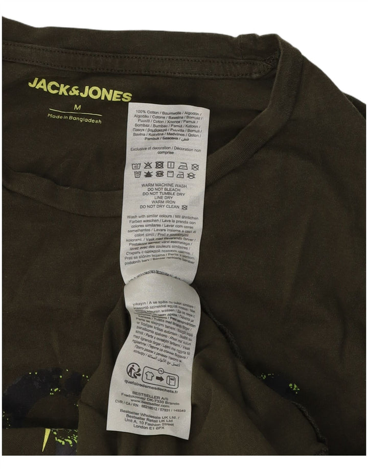Jack & Jones Herre grafisk T-shirt Top Medium Khaki Bomuld