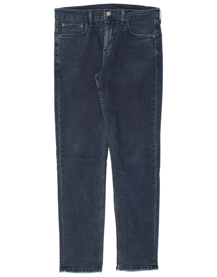 LEVI'S Herre 511 Slim Jeans W32 L32 Marineblå Bomuld