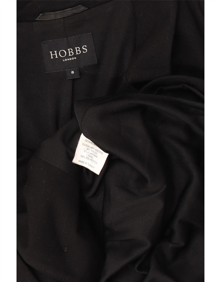 Hobbs Dame 3 Button Blazer Jacket UK 8 Small Black Viscose