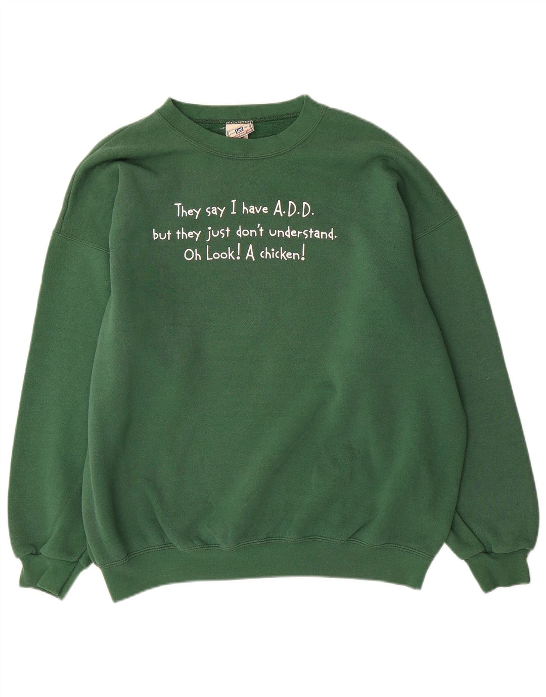Lee Herre grafisk sweatshirt Jumper XL Grøn bomuld