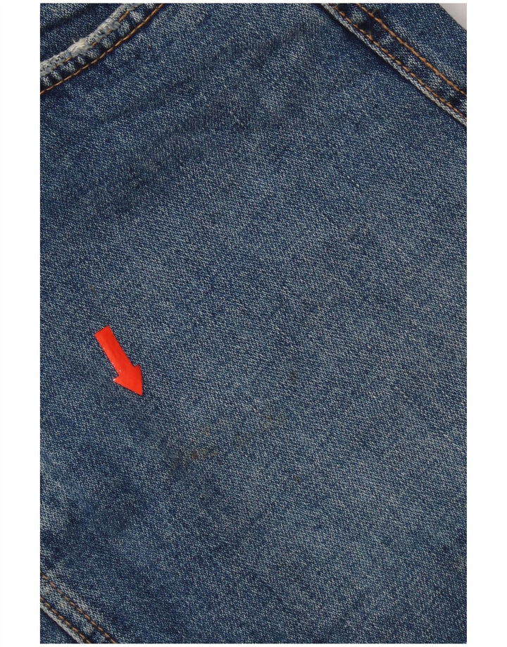 Zara Dame Mini Denim Nederdel Lille W26 Blå