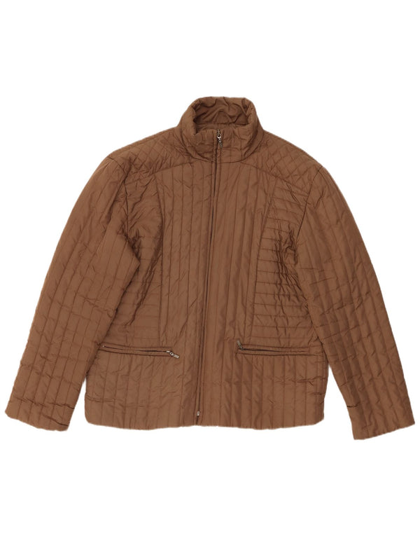 PACO Womens Padded Jacket UK 14 Medium Brown Polyester