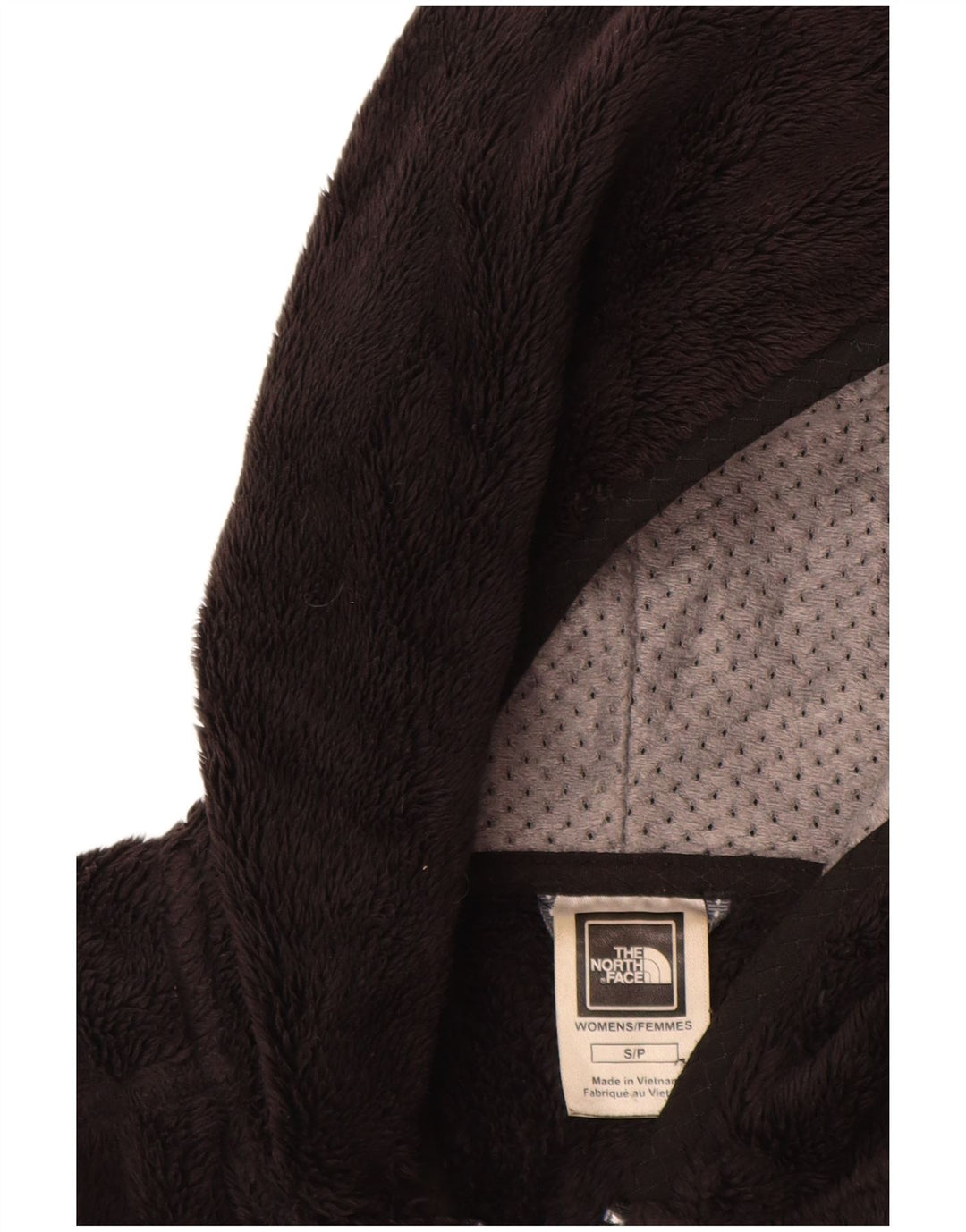 THE NORTH FACE Fleecejakke med hætte til kvinder UK 10 Lille sort polyester