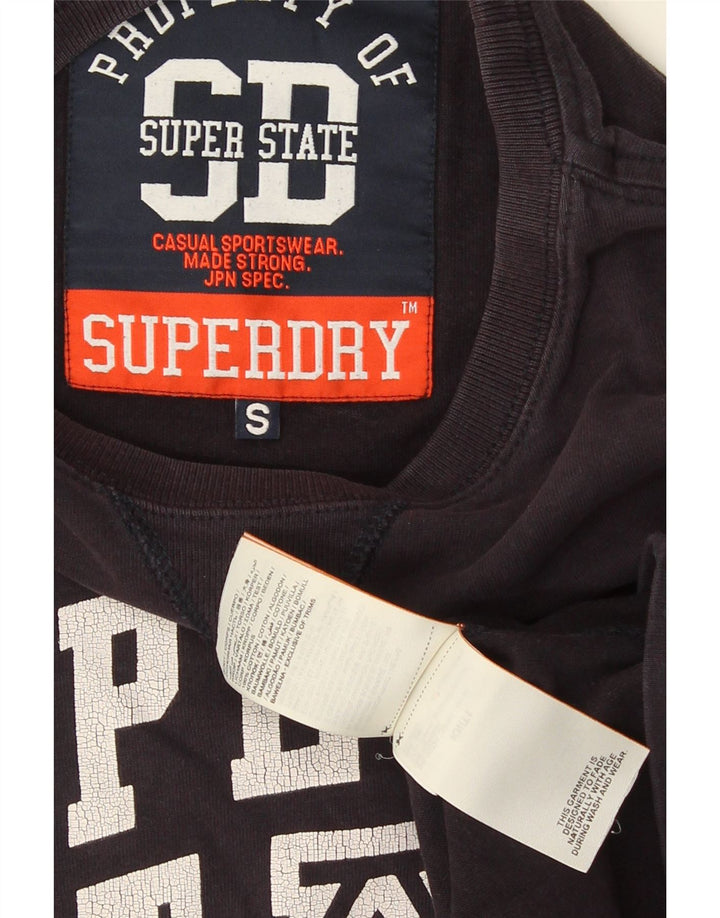 Superdry Herre grafisk top Langærmet lille marineblå bomuld