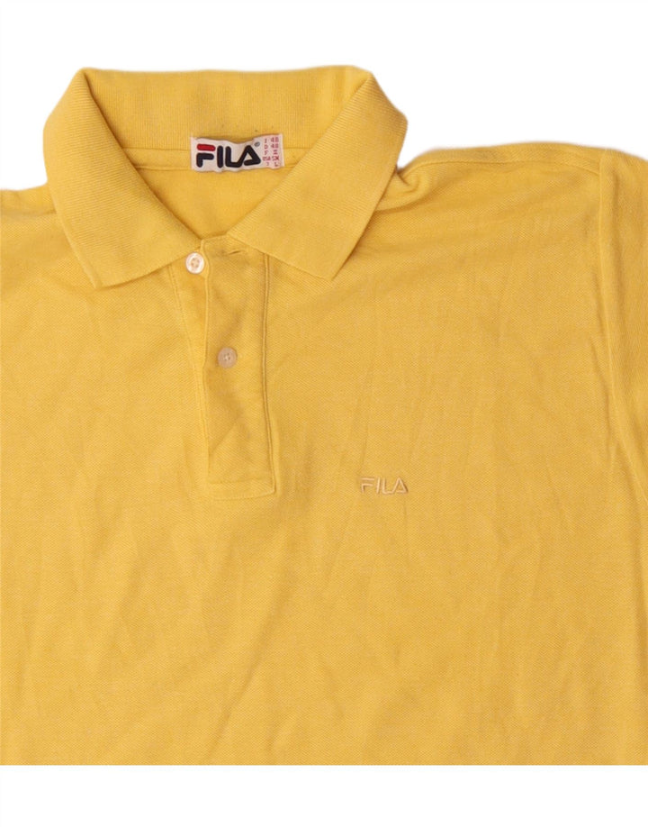 FILA Poloshirt til mænd IT 48 Medium Gul Bomuld