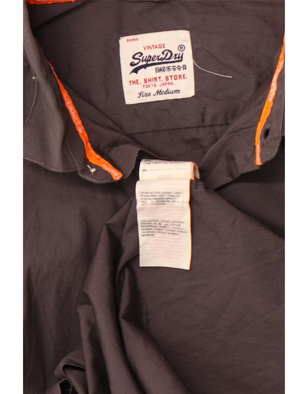 SUPERDRY Herreskjorte Medium Grey Bomuld