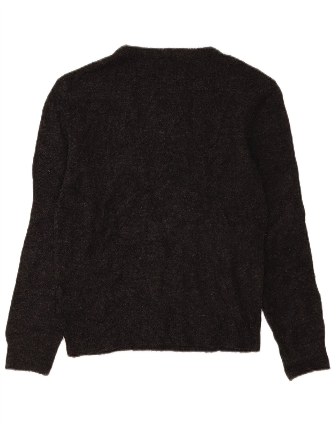 Marks & Spencer Dame Grafisk Boat Neck Jumper Sweater UK 10 Small Grey
