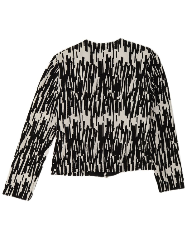 Joseph Ribkoff Dame Blazer Jakke UK 10 Lille Sort Geometrisk