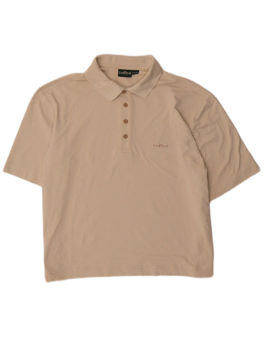 Chervo Herre Polo Shirt IT 48 Medium Beige Nylon