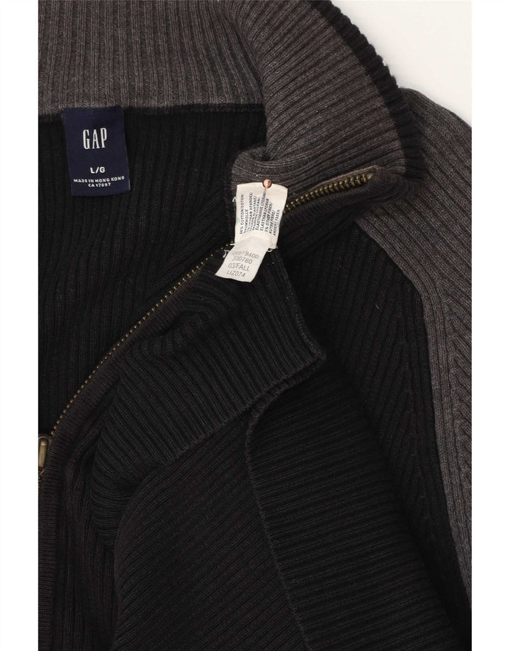 Gap Herre Cardigan Sweater Stor Sort Colourblock Bomuld