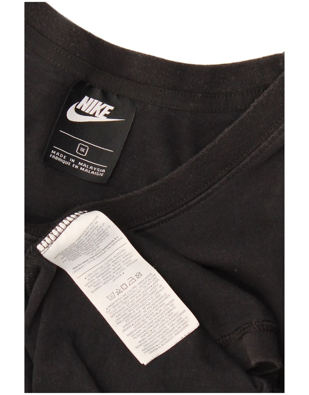 Nike grafisk T-shirt top til mænd XL sort bomuld