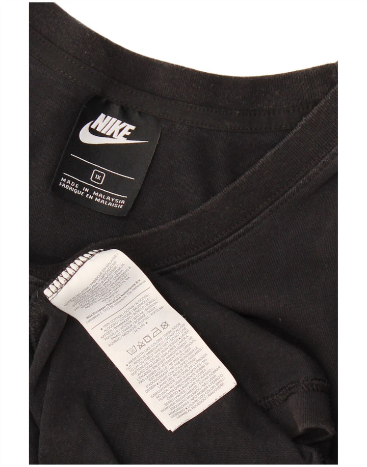 Nike grafisk T-shirt top til mænd XL sort bomuld