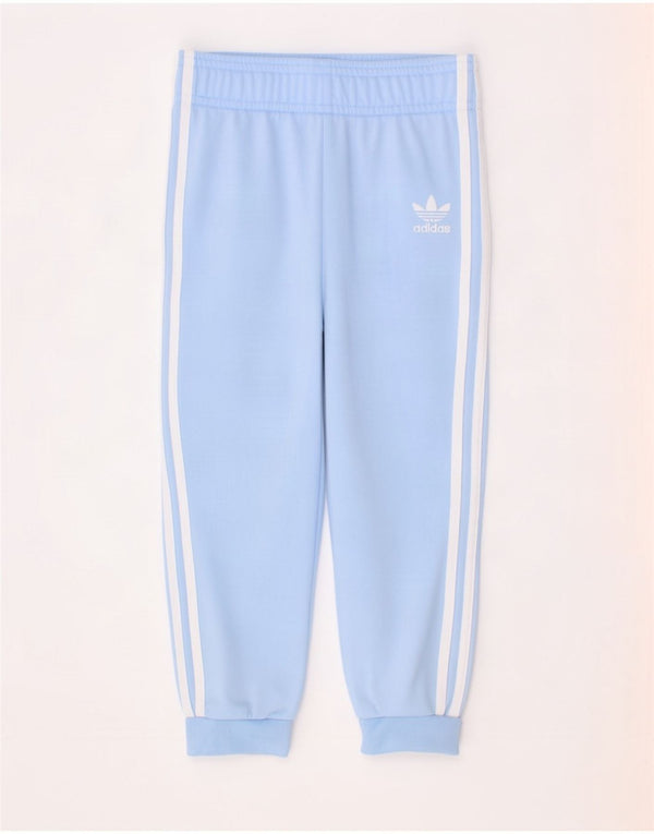 Adidas Drenge Træningsdragt Bukser Joggers 2-3 År Blå Polyester