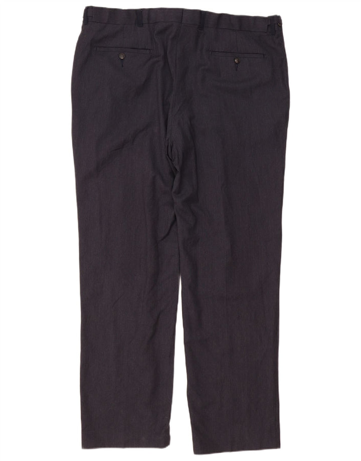 Marks & Spencer Herre Regular Fit Suit Bukser W42 L33 Marineblå Uld