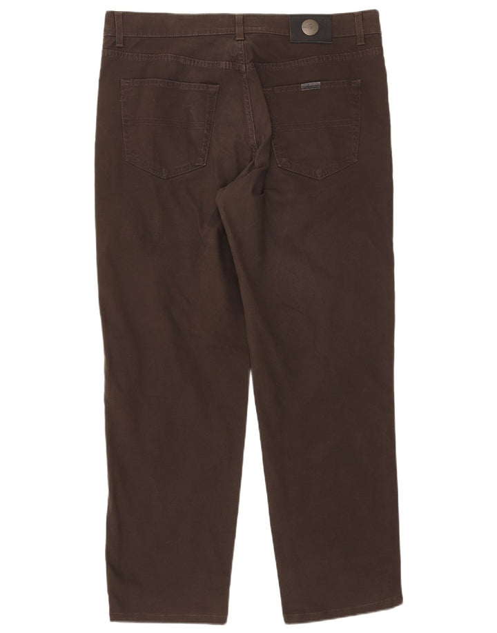 TRUSSARDI Straight jeans til mænd W40 L30 brun bomuld