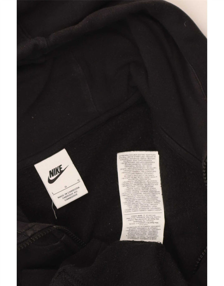 Nike hættetrøje med lynlås til mænd Stor sort bomuld
