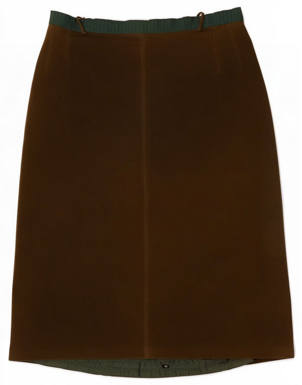 Vintage dame ruskindsnederdel Medium W28 Khaki