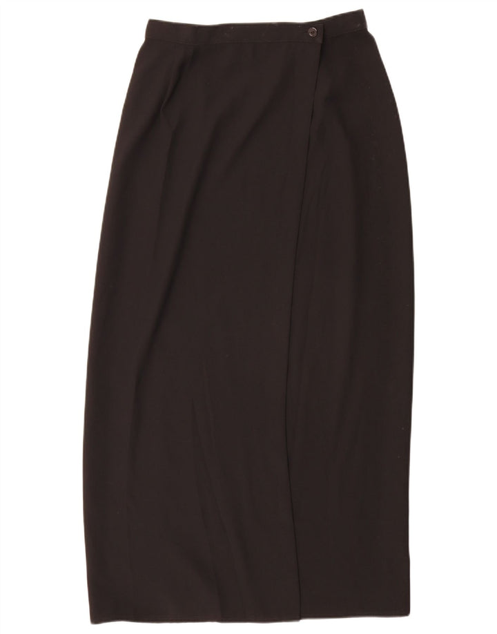 Marks & Spencer Wrap-nederdel til kvinder UK 12 Medium W28 Sort polyester