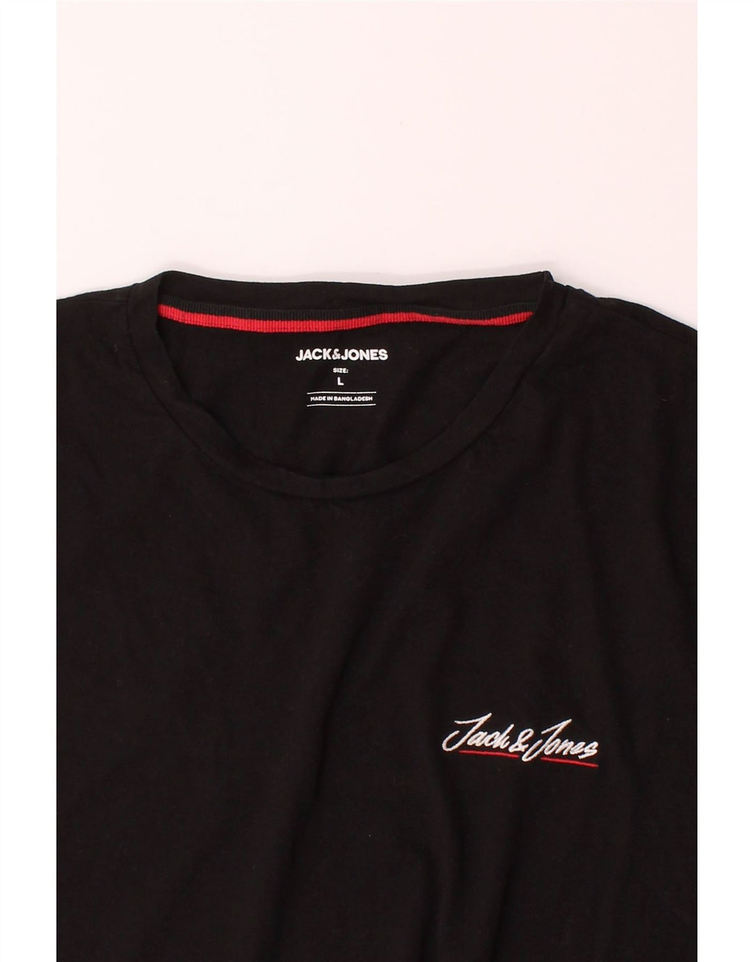 JACK & JONES Mens T-Shirt Top Large Black Cotton Vintage Jack & Jones and Second-Hand Jack & Jones from Messina Hembry 