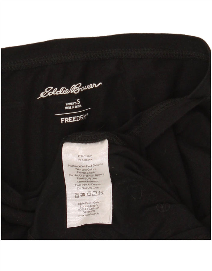 Eddie Bauer Dame Oversized Top Langærmet UK 10 Small Black Bomuld